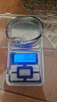 Armreif 585 Gelbgold Diamant Saphir 3ct - Bild 7
