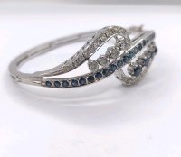 Armreif 585 Gelbgold Diamant Saphir 3ct - Bild 10
