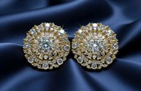 Ohrringe 750 Gold Creolen 1,1 ct Diamant - Bild 2