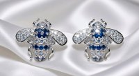 Ohrringe 750 Gold Diamant Saphir Stecker 0,76 ct - Bild 8