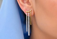 Diamant-Ohrringe 750 Gold 1,24 ct Stecker Creolen - Bild 1