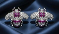 Ohrstecker 750 Gold Diamant 0,36 ct Rubin 0,4 ct - Bild 6