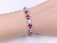 Armreif 750 Gold mit Diamant und Saphir - Bild 6