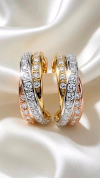 Diamant-Ohrringe 585 Gelbgold 1,44 ct - Bild 5
