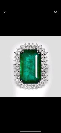 Verlobungsring 750 Gold Smaragd 13,01 ct Diamant - Bild 3