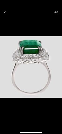 Verlobungsring 750 Gold Smaragd 13,01 ct Diamant - Bild 5