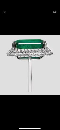 Verlobungsring 750 Gold Smaragd 13,01 ct Diamant - Bild 10