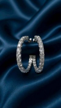 Diamant-Creolen 585 Gelbgold 2,61 ct - Bild 3