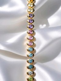 Armreif 585 Gold Citrin Amethyst 2,67 ct - Bild 1
