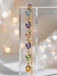 Armreif 585 Gelbgold mit Citrin & Amethyst 4,03 ct - Bild 2