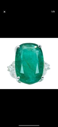 Verlobungsring 585 Gold 21,66 ct Smaragd Diamant - Bild 3
