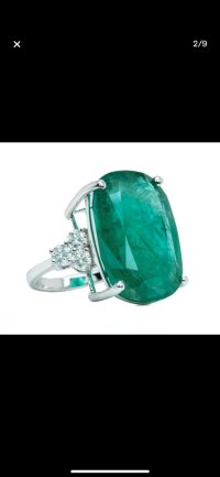 Verlobungsring 585 Gold 21,66 ct Smaragd Diamant - Bild 7