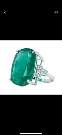 Verlobungsring 585 Gold 21,66 ct Smaragd Diamant - Bild 8