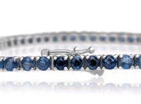 Tennisarmband 585 Gold Saphir 8,83 ct - Bild 1