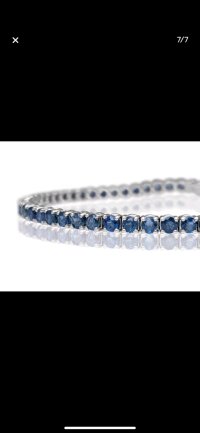 Tennisarmband 585 Gold Saphir 8,83 ct - Bild 6