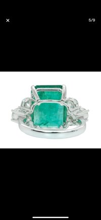 Verlobungsring 585 Gold Smaragd Diamant 10,49 ct - Bild 6