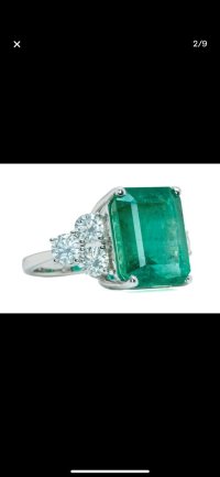 Verlobungsring 585 Gold Smaragd Diamant 10,49 ct - Bild 7