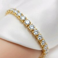 Tennisarmband 750 Gold 1 ct Diamant 18 cm - Bild 5