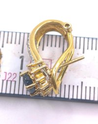 Steckerohrringe 750 Gold Saphir 2,4 ct Diamant - Bild 4