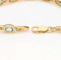 Armreif 585 Gold mit Blau-Topas 4,34 ct - Bild 4