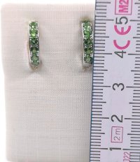 Ohrringe 585 Gold Tsavorit 1,03 ct Stecker Creolen - Bild 5