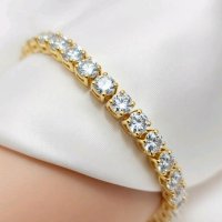 Tennisarmband 750 Gold 2,1 ct Diamant F-H VVS 18cm - Bild 5