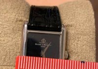 Baume & Mercier Herrenuhr 750 Gold Lederband - Bild 4