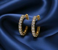 Ohrringe 585 Gelbgold 0,43 ct Diamant Stecker - Bild 7
