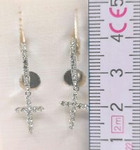 Ohrstecker 585 Gold Diamant 0,55 ct Kreuz - Bild 5