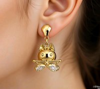 Ohrstecker 750 Gold Katze Creolen - Bild 2