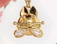 Ohrstecker 750 Gold Katze Creolen - Bild 3
