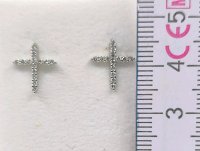 Ohrstecker 585 Gelbgold 0,17 ct Diamant Kreuz - Bild 5