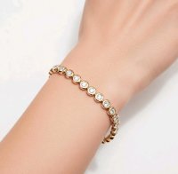 Tennisarmband 585 Gold 0,64 ct Diamant F-H VVS - Bild 6