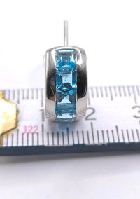 Ohrringe 750 Gold Blauer Topas 4 ct - Bild 3