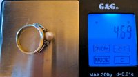 Ring 585 Gelbgold Perle Diamant Ehering - Bild 2