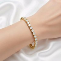 Tennisarmband 750 Gold 3,2 ct Diamant F-H VVS - Bild 2