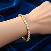 Tennisarmband 750 Gold 3,2 ct Diamant F-H VVS - Bild 4