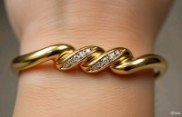 Armreif 585 Gelbgold mit 0,45 ct Diamant - Bild 2