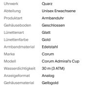 Corum Admirals Cup Uhr 750 Gold Stahl - Bild 2
