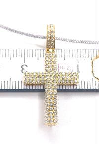 Kreuzanhänger 750 Gold mit 0,8 ct Diamant - Bild 7