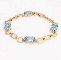 Armreif 585 Gelbgold mit 5 ct Spinell - Bild 1