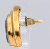 Ohrringe 585 Gold Stecker Blau Topas 0,9 ct Diamanten - Bild 8