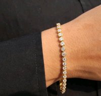 Tennisarmband 750 Gold 2,24 ct Diamant - Bild 4