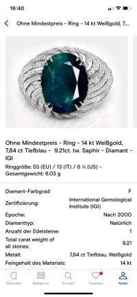 Verlobungsring 585 Gold Saphir Diamant - Bild 2