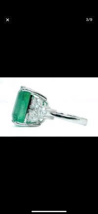 Verlobungsring 585 Gold Smaragd Diamant 10,49 ct - Bild 6