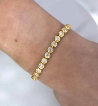 Tennisarmband 750 Gold 2,85 ct Diamant - Bild 3
