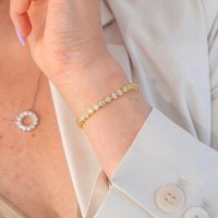 Tennisarmband 750 Gold 2,85 ct Diamant - Bild 8
