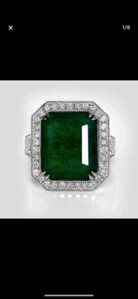 Verlobungsring 585 Gold mit Smaragd & Diamant 12,79 ct - Bild 3