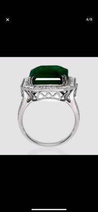 Verlobungsring 585 Gold mit Smaragd & Diamant 12,79 ct - Bild 5