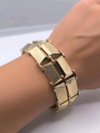 Armreif 585 Gelbgold 14 Karat Massiv Breit - Bild 8